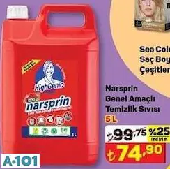 NARSPRİN GENEL AMAÇLI TEMİZLİK SIVISI 5L NARSPRİN GENEL AMAÇLI TEMİZLİK SIVISI 5L